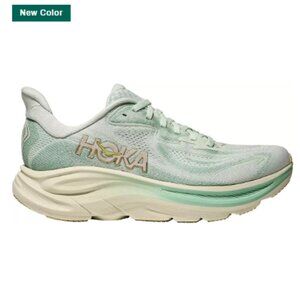 Women's HOKA Clifton 10 Running Shoes, Seafoam/Green in Medium/B